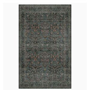🆕 ANTHRO STYLE Area Rug Moody Boho Green Floral Print 5’ x 7’ Whimsigoth NEW NWT